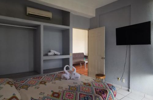Lazaro Cardenas Apartment | 1 BR APT with AC , TV , wi-fi near DT and beach