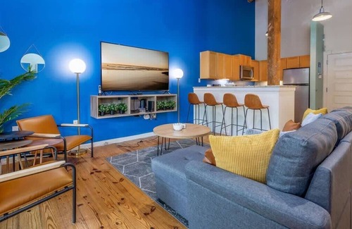 Downtown Apartment | 100 Year-Old Historic Brick 2BR Loft |Large Patio2