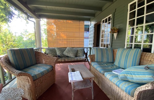Chautauqua House | 100 YEAR OLD MAPLE TREE GROWING THROUGH FRONT PORCH