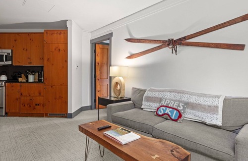 Stowe Area Cabin | #1302 |2 bdrm | Directly inside The Lodge At Spruce Peak | Ski in Ski out