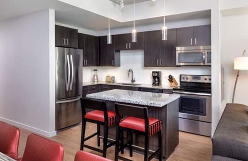 Civic District Condo | 2BD/Austin - Full Kitchen, W/D, Balcony, Fire Pit!