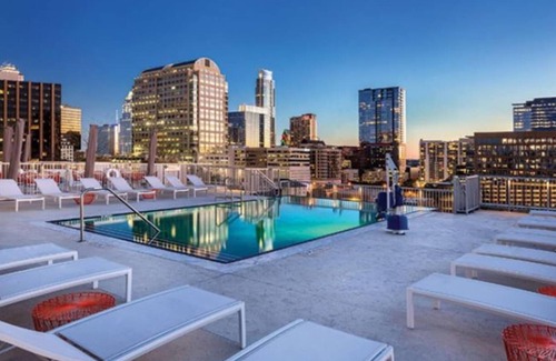 Civic District Condo | 2BD/Austin - Full Kitchen, W/D, Balcony, Fire Pit!