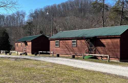 Sissonville Cabin | 2BR/1BA Amish Built Cabin Located on Pond at Rippling Waters Campground