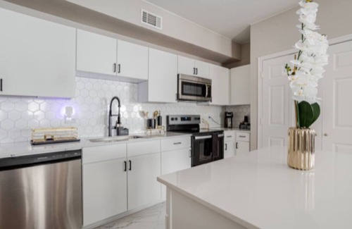 Downtown Oklahoma City Apartment | 2BR2BA Luxury Apt in Bricktown,Walk to Riverwalk & OU Med Center w Gym & Pool
