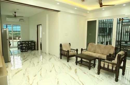 Nanganallur Apartment | 3BR3BT 5km to Chennai Airport Modern Cove