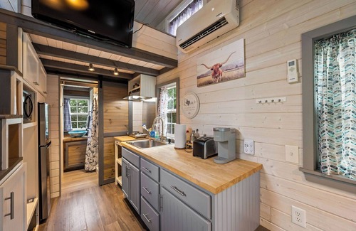Hico Cabin | 4 Tiny Town Modern Tiny Home Animals Fire Pit