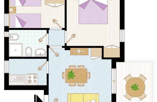 Bibione Pineda Apartment | 45 m² Apartment ∙ 2 bedrooms ∙ 5 guests