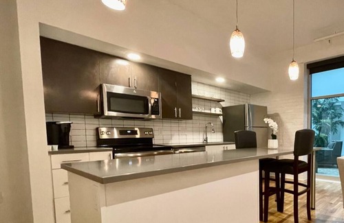 Downtown Omaha Apartment | A historic 700 square foot Atrium loft in the heart of the Old Market
