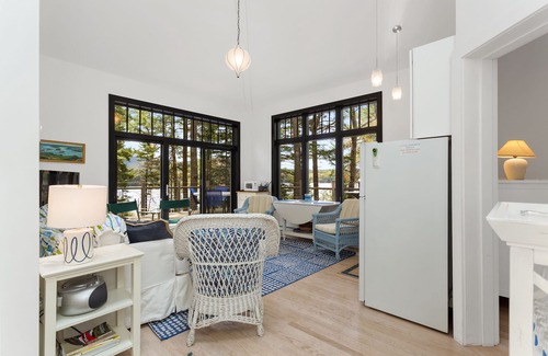Mount Desert Cottage | Acadia Long Pond Waterfront 75 ft to Dock Modern Cottage Sleeps 5