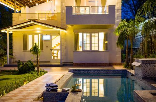 Jamwa Ramgarh Villa | Alaya Stays Ramgarh Colonial-Style 2-BHK Villa Amidst the Hills with Private Pool & Garden