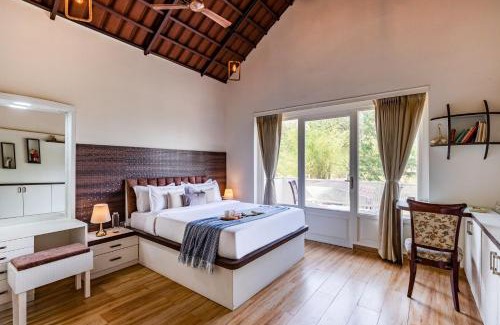 Jamwa Ramgarh Villa | Alaya Stays Ramgarh Colonial-Style 2-BHK Villa Amidst the Hills with Private Pool & Garden