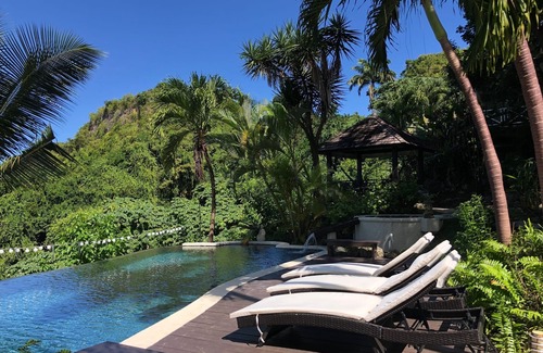 The Rock House | Ancient Grove 5 bedroom Luxury villa, Infinity pool, Ocean Views, Lush Gardens