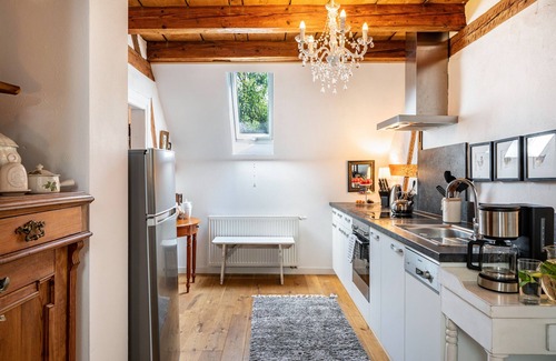 Endingen am Kaiserstuhl Apartment | Apartment 'Kleiner Hof Rosenrot' with Private Terrace, Shared Garden and Wi-Fi