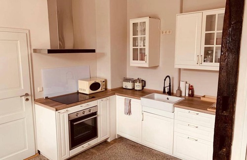 Groß Pankow Apartment | Apartment '3 Prignitz' with private terrace, shared garden and Wi-Fi
