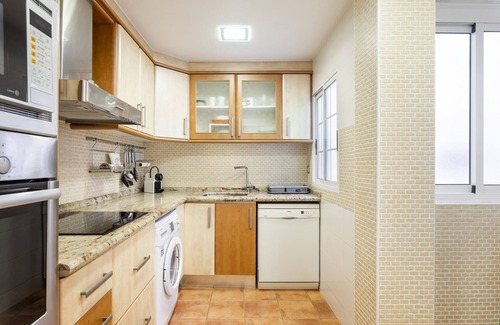 Sant Antoni Apartment | Apartment 'Cristina Center' with Balcony, Wi-Fi and Air Conditioning