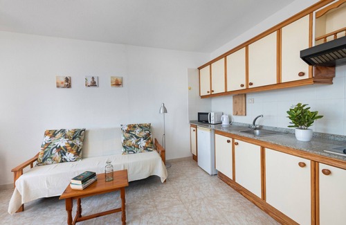 Puerto Naos Apartment | Apartment 'La Bayana - 2' with Sea View, Shared Pool and Wi-Fi