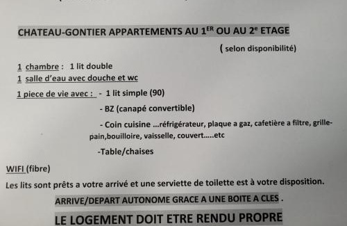 Chateau-Gontier Apartment | Appart simple entier 1 ch à ch-gontier 1er ou 2eme étage