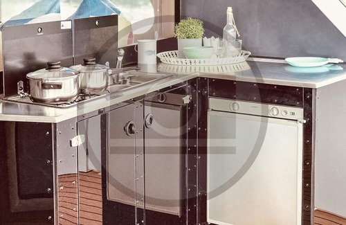 Havelsee Boat Rental | Awesome ship in Neuruppin with kitchen