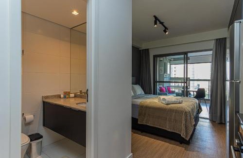Brooklin Novo Apartment | Bauhaus Apartamento com Piscina, Próximo ao Metro Brooklin - Próximo ao Teatro Alfa e Transamérica Expo Center