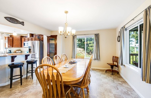 Port Hadlock House | Beachfront three-story home w/deck, bay views, hot tub, game room, and WiFi