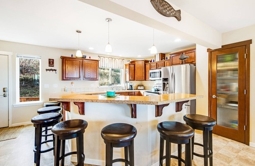 Port Hadlock House | Beachfront three-story home w/deck, bay views, hot tub, game room, and WiFi