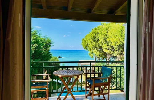 Agios Matthaios Villa | Beachfront Villa Rania with private pool