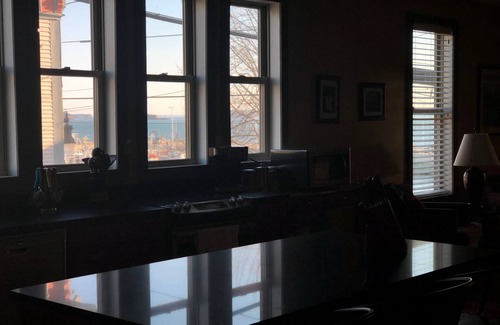 Eastport Condo | Beautiful 2BR loft with views of bay and Eastport harbor activity.