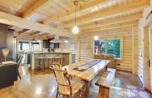 Boyne Falls House | Beautiful Log Home | Pet Friendly | Boyne Mtn Reserve | 18 Guests | Fireplace
