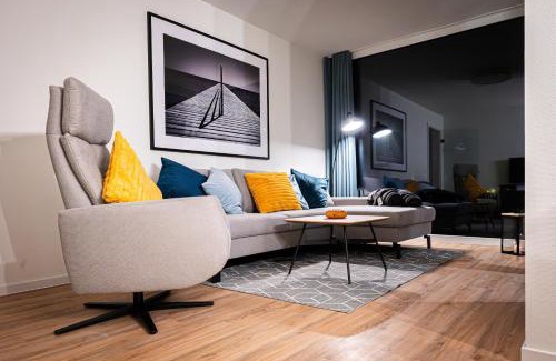 Marienleuchte Apartment | BeltBlick 4 - Moderne Ferienwohnung direkt am Strand mit Sauna und Meerblick!
