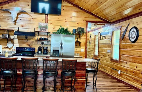 Strunk Cabin | 𝐁𝐢𝐠 𝐒𝐨𝐮𝐭𝐡 𝐅𝐨𝐫𝐤 Retreat! Excellent Location Private WIFI~ All NEW 𝐓𝐫𝐞𝐞 𝐓𝐨𝐩 𝐋𝐨𝐝𝐠𝐞!
