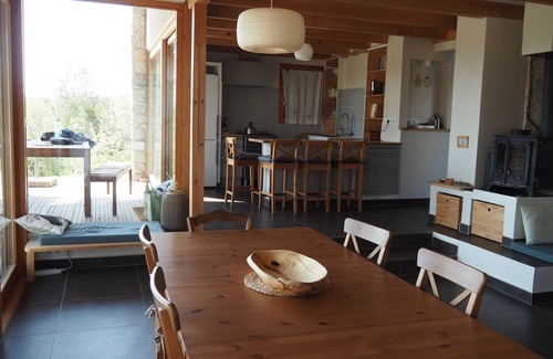 Labeaume House | Bioclimatic house, exceptional view and quiet, 1.3 km of the river