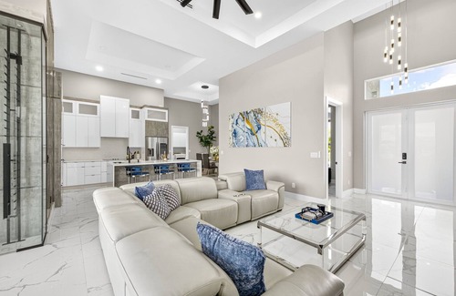 Burnt Store House | Blu Marina 5/3 salt water heated pool next to Boat Ramp.