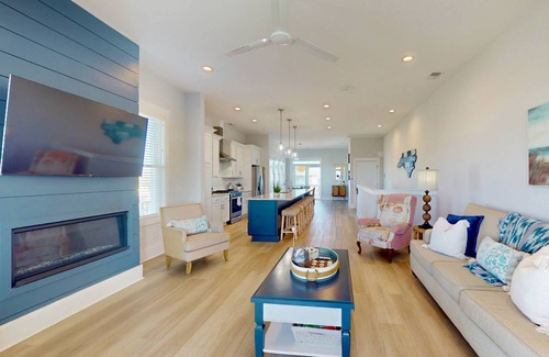 North Carolina Coast House | Blue Oasis - New + Modern w/Ocean Views, Private Pool+Hot Tub, 2 Min Walk to Beach, Elevator, DogsOK