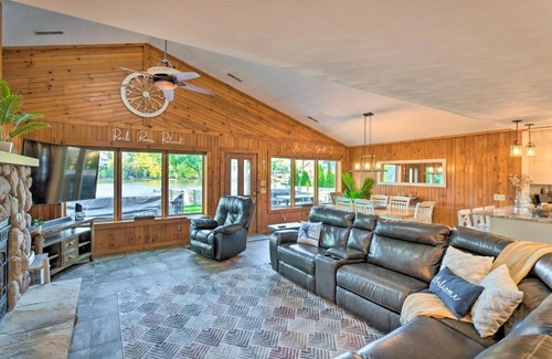 Newville House | Boat Dock and Backyard Rock River Retreat