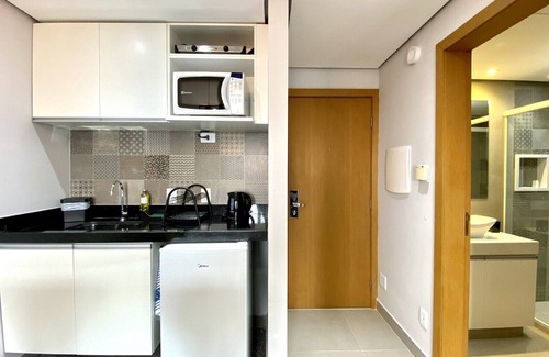 Alphaville Industrial Apartment | Blue Style Flat @ Alphaville With Wi-Fi and A/C