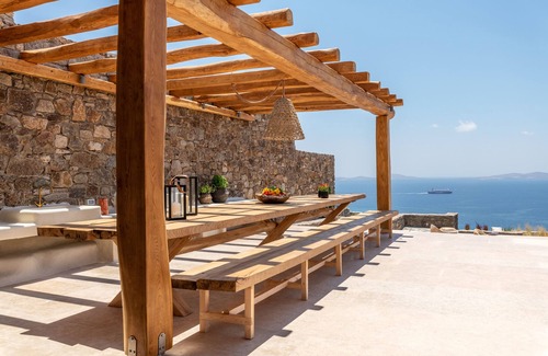 Agios Ioannis Villa | Breathtaking seaview and just 10 minutes away to Mykonos Town Center!