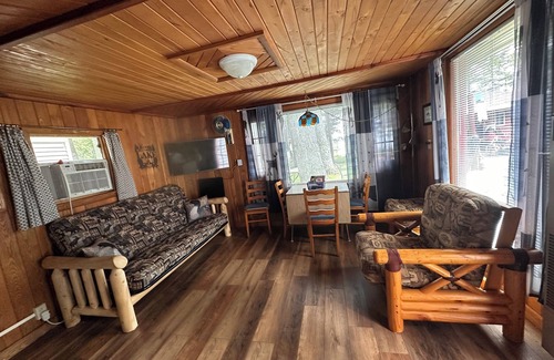 Pelican Lake Cottage | Bright 2 Bedroom Mackinac Cabin On Lovely Pelican w/Boat Dock&ATV Trails