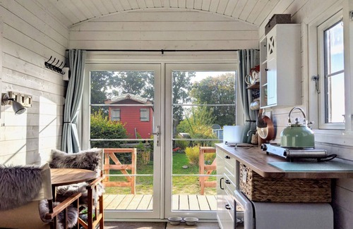 Waabs Cabin | "Bunk 14" circus wagon/tiny house by the sea, glamping
