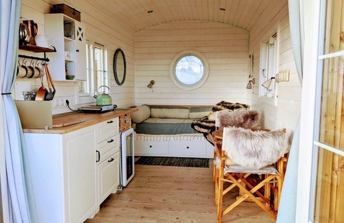Waabs Cabin | "Bunk 14" circus wagon/tiny house by the sea, glamping