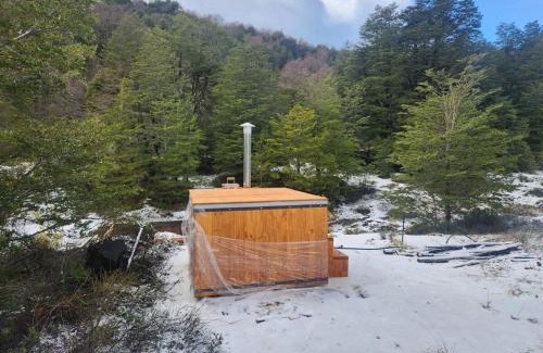 Curacautin House | Cabaña en Conguillio nieve con vista al volcan y tinaja
