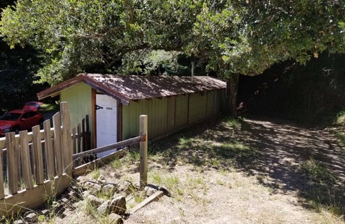 Los Gatos RV Rental | Campsite #8 with hot water shower in 45acre Redwood Mountain Retreat