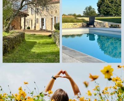 Blanquefort-sur-Briolance Apartment | Chambre en pierre