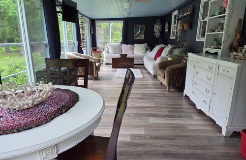 Mansfield House | Charming 3-bedroom house on a secluded 11 acres of wooded trails and riverfront.