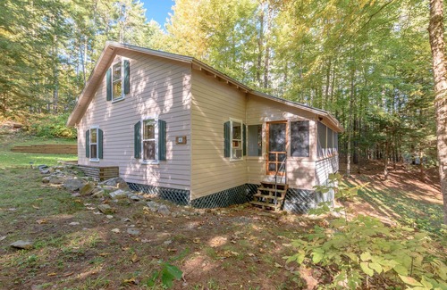 Norway Cabin | Charming Camp with an upstairs loft and wrap around deck. Near the Lake!