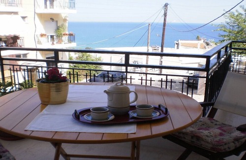 Kavala Apartment | Charming clean and spacious family apartment with view to the sea and forest