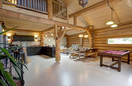 Saint-Jean-Soleymieux Cottage | Charming cottage with wood stove, pool table, and terrace in Monts du Forez