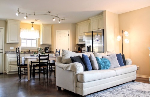 Bentonville House | Charming home in great location with bike rack, fireplace, streaming, grill, W/D
