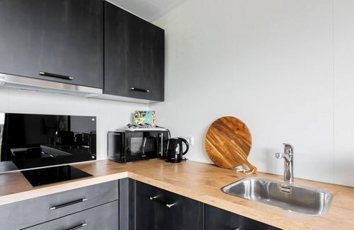 Gasselte House | Charming tiny house with a deck by the water. Relax, enjoy nature near ’t Nije Hemelriek and unwind – from sipping cappuccino in the sun to stargazing by the firepit.