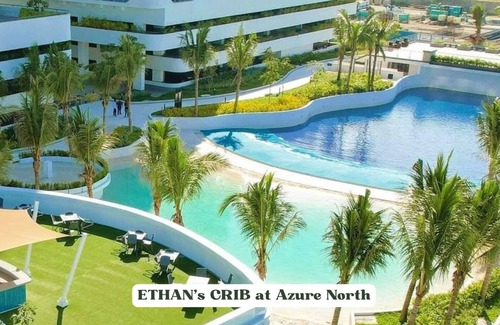 Bacolor Condo | Charming unit at Azure North Staycation Man-Made Beach, Wave Pool