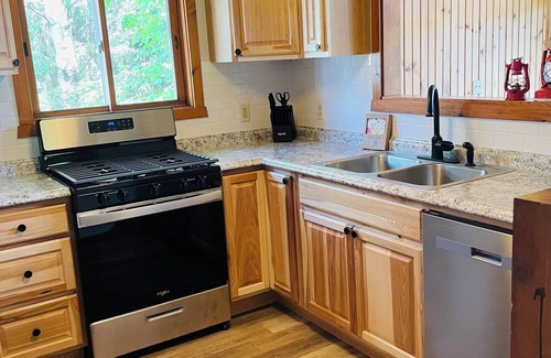 Arbor Vitae Cabin | Charming Up North Waterfront Cabin with Stunning Island Views